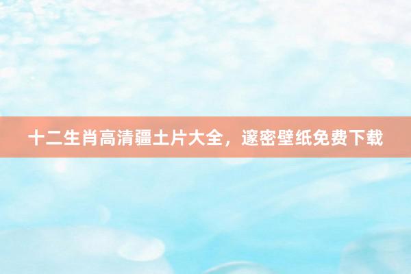 十二生肖高清疆土片大全，邃密壁纸免费下载