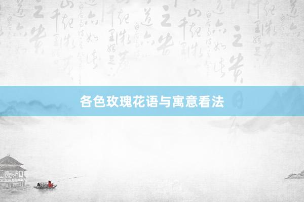 各色玫瑰花语与寓意看法