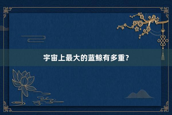 宇宙上最大的蓝鲸有多重？
